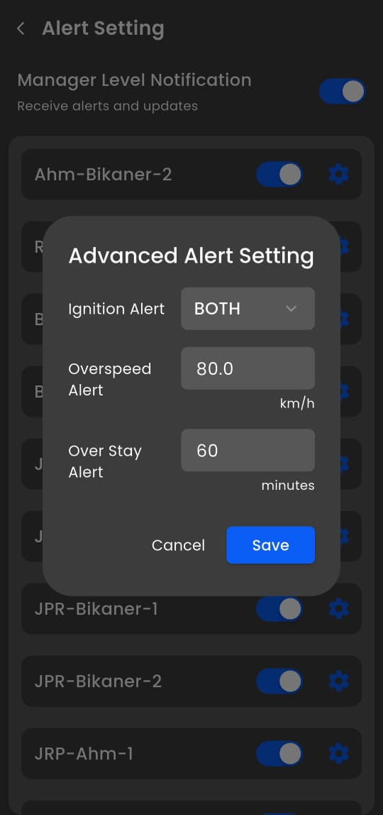 Alert Settings